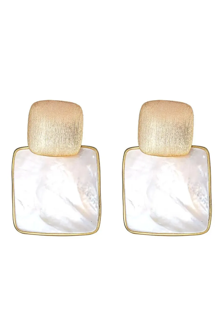 Cristina Sabatini Mini Box Stacked Earrings - Black Mop