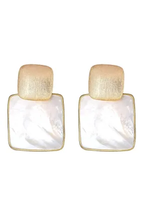 Cristina Sabatini Mini Box Stacked Earrings - Black Mop