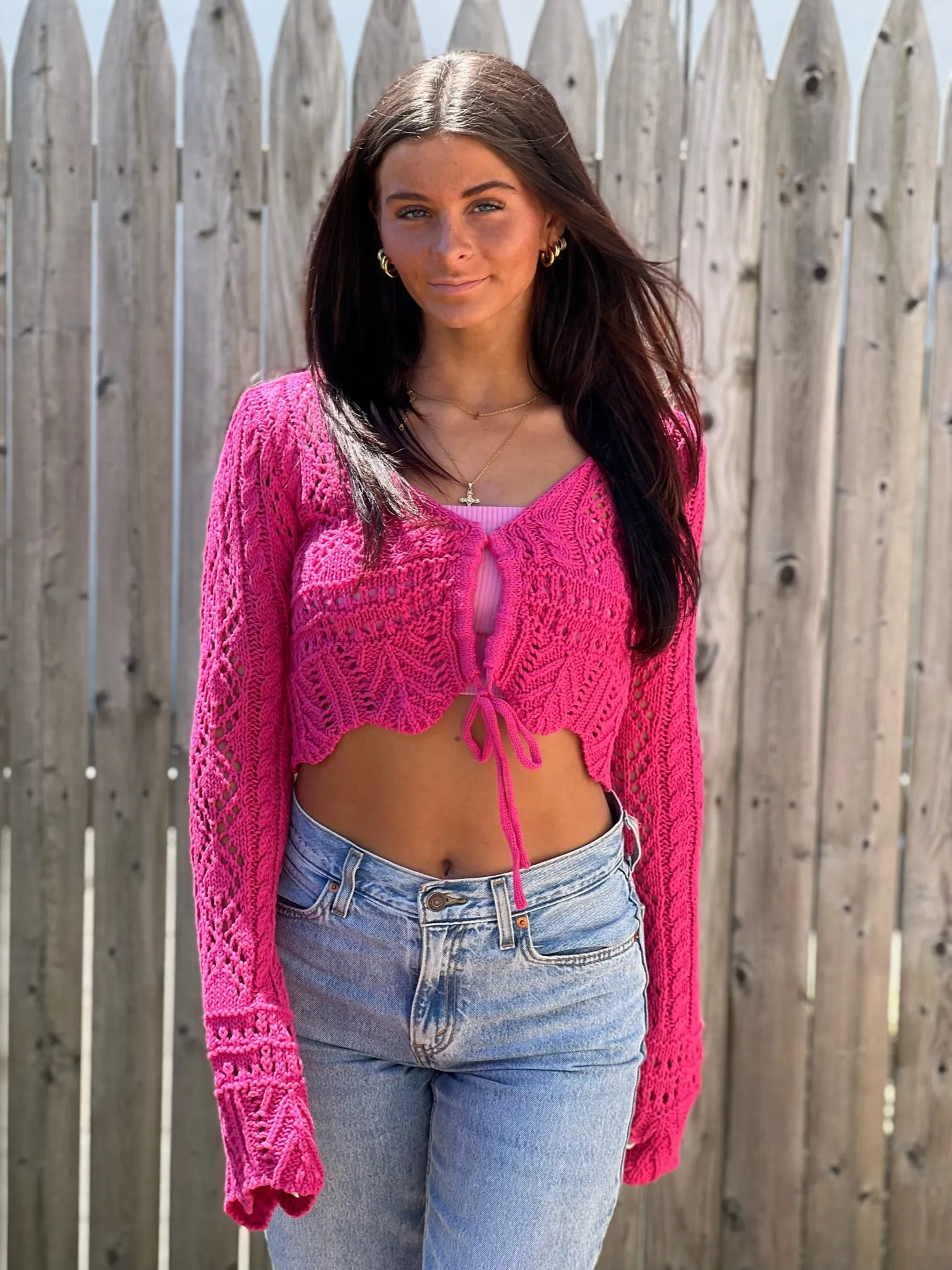 Crochet Long Sleeve Top
