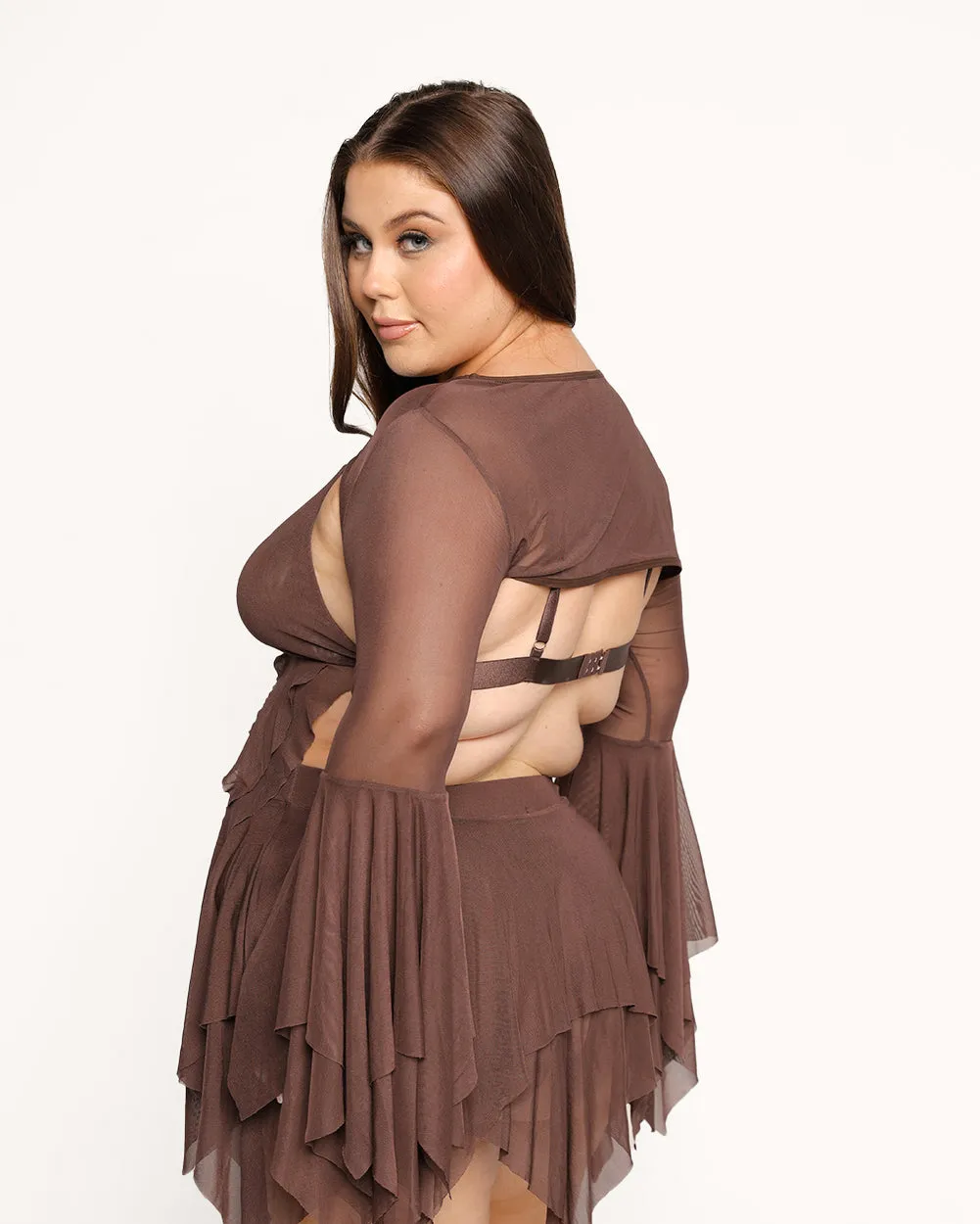 Dark Arts Ultra Crop Top - Brown