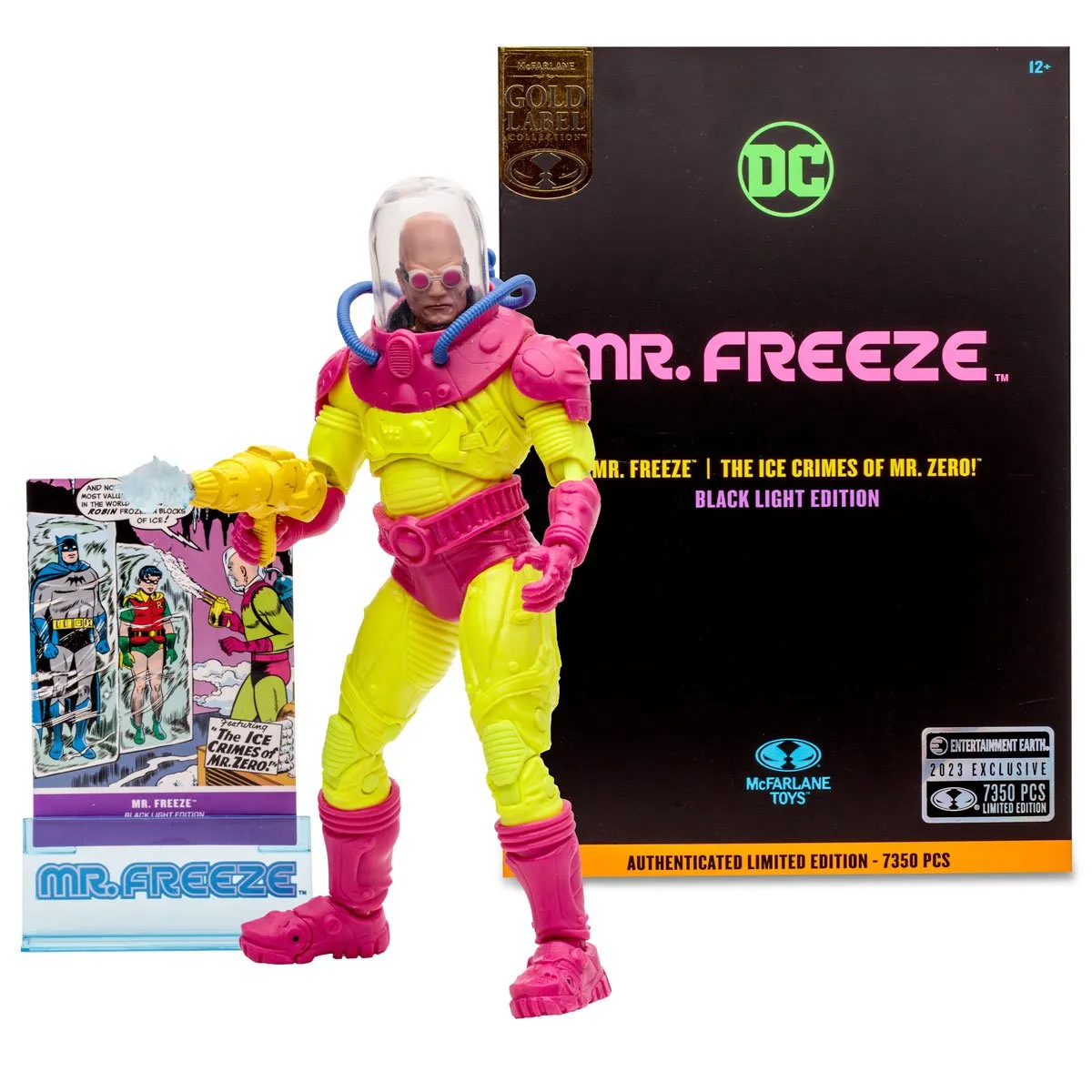 DC Multiverse Mr. Freeze Black Light Gold Label 7" Inch Scale Action Figure - McFarlane Toys (Entertainment Earth Exclusive)