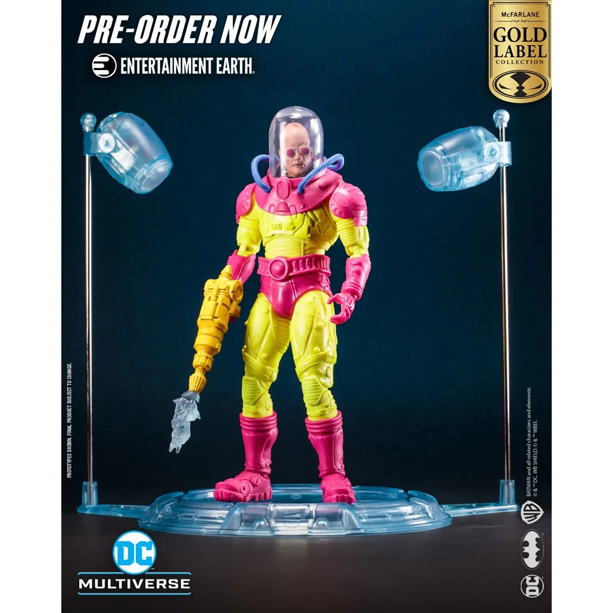 DC Multiverse Mr. Freeze Black Light Gold Label 7" Inch Scale Action Figure - McFarlane Toys (Entertainment Earth Exclusive)