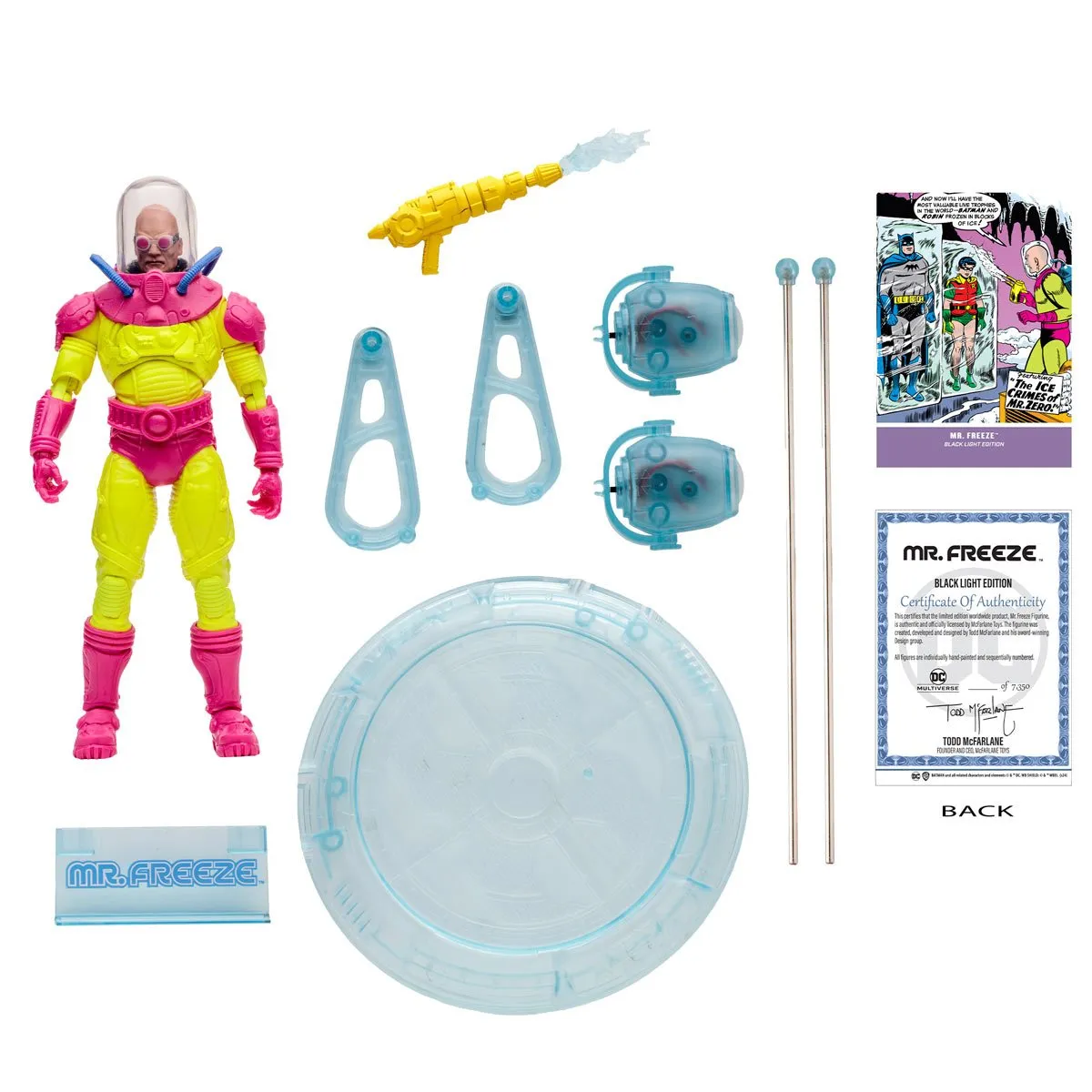 DC Multiverse Mr. Freeze Black Light Gold Label 7" Inch Scale Action Figure - McFarlane Toys (Entertainment Earth Exclusive)