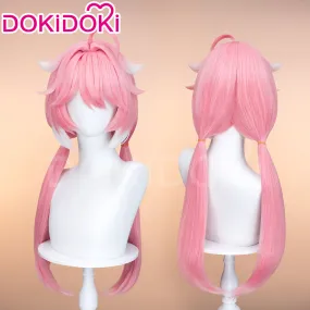 DokiDoki Game Wuthering Waves Cosplay Encore Wig Long Straight Pink White Hair