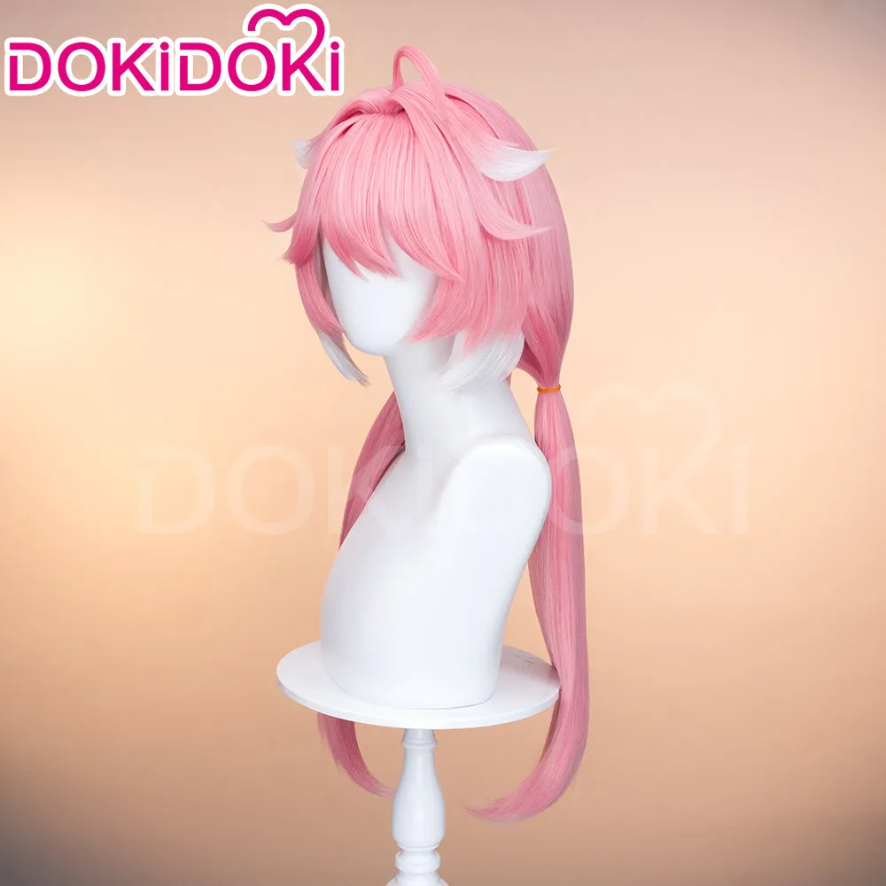 DokiDoki Game Wuthering Waves Cosplay Encore Wig Long Straight Pink White Hair