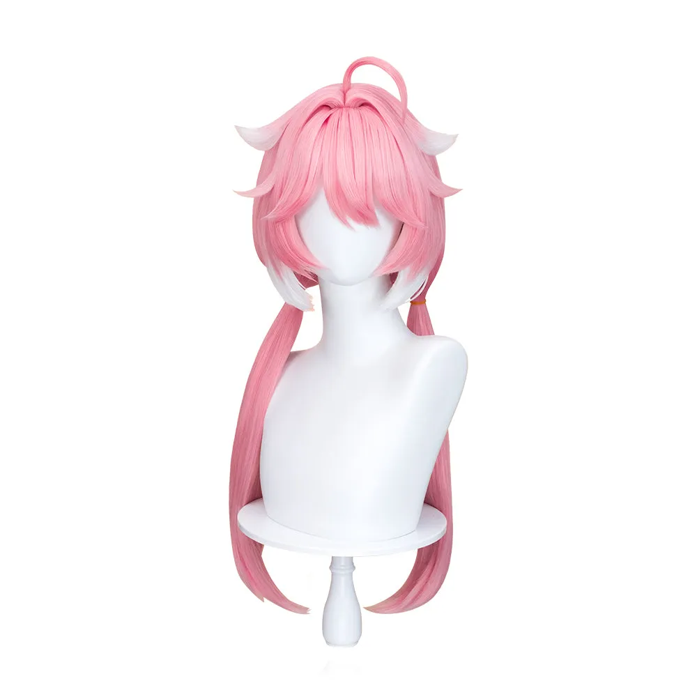 DokiDoki Game Wuthering Waves Cosplay Encore Wig Long Straight Pink White Hair