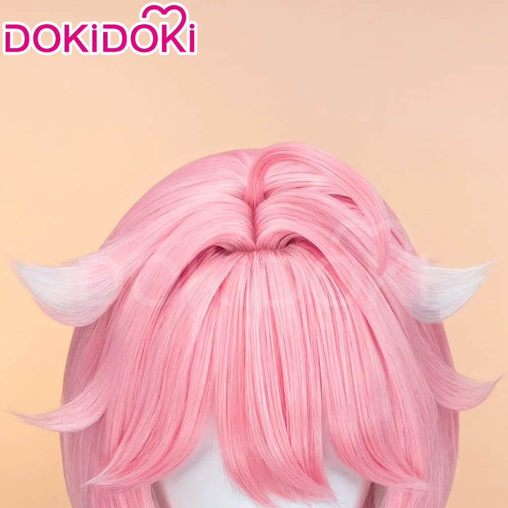 DokiDoki Game Wuthering Waves Cosplay Encore Wig Long Straight Pink White Hair