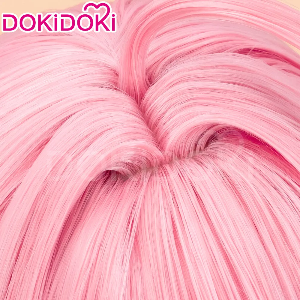 DokiDoki Game Wuthering Waves Cosplay Encore Wig Long Straight Pink White Hair