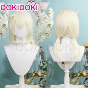 DokiDoki GenShin Impact Cosplay Wig Klee Short Straight White Hair Women