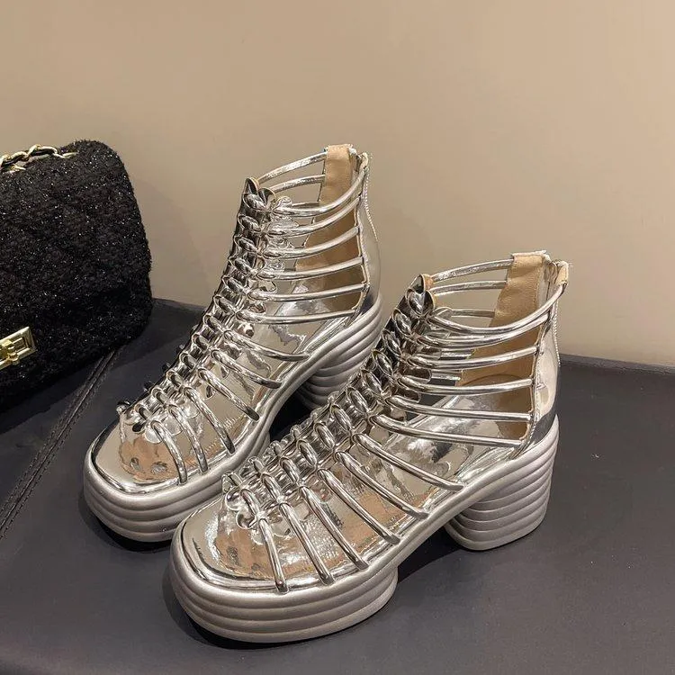 Fashionable hollow design high heels