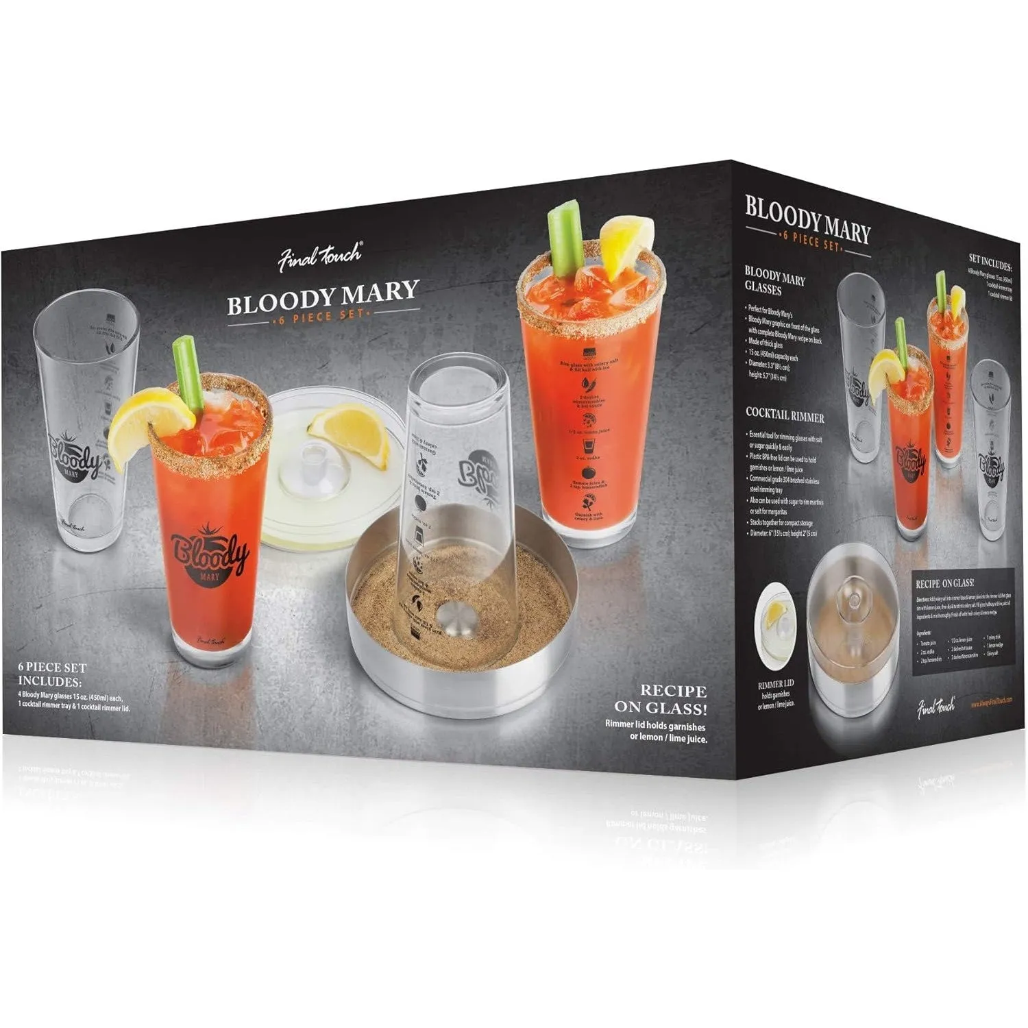 Final Touch 6 Piece Bloody Mary Serving Set No Color