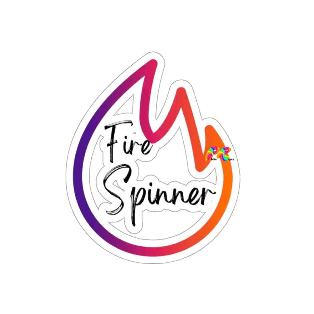 Fire Spinner Kiss-Cut Stickers
