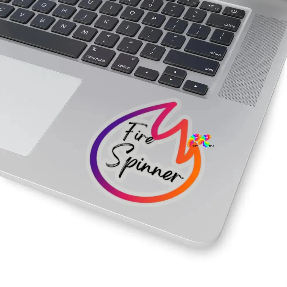 Fire Spinner Kiss-Cut Stickers