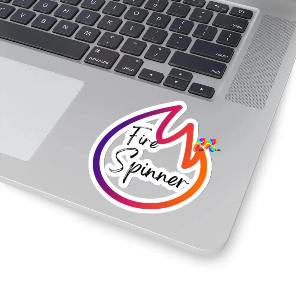 Fire Spinner Kiss-Cut Stickers