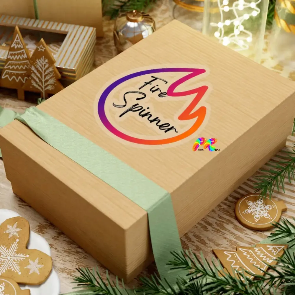 Fire Spinner Kiss-Cut Stickers
