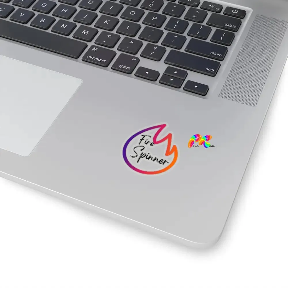 Fire Spinner Kiss-Cut Stickers