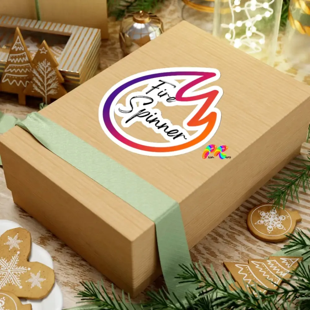 Fire Spinner Kiss-Cut Stickers