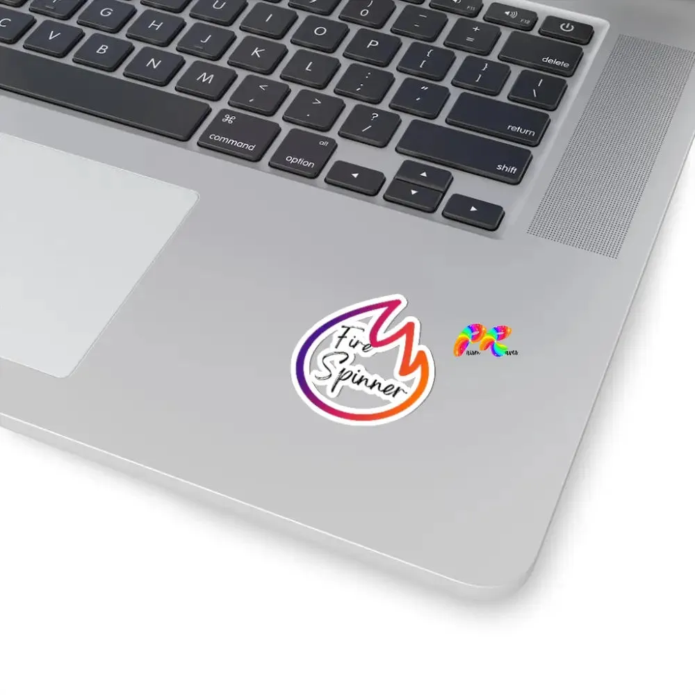 Fire Spinner Kiss-Cut Stickers