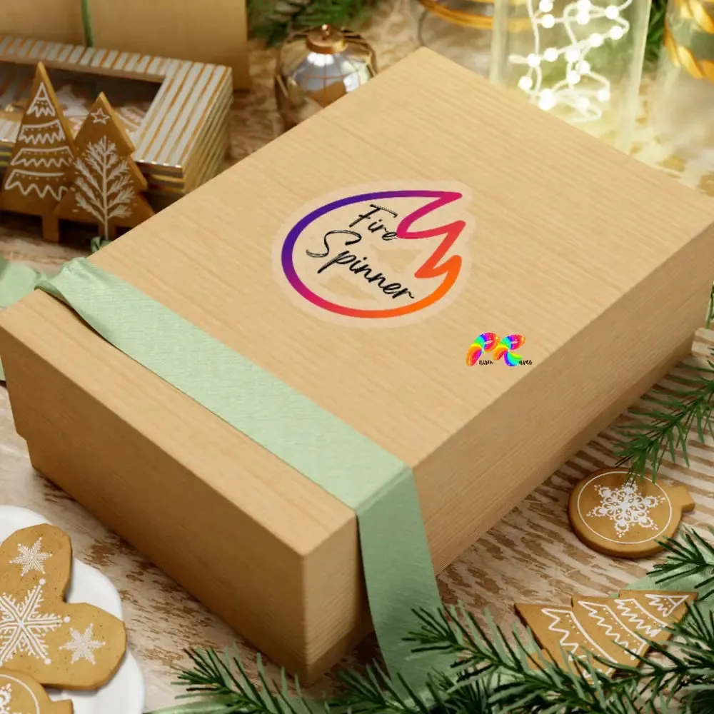 Fire Spinner Kiss-Cut Stickers