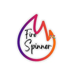 Fire Spinner Kiss-Cut Stickers