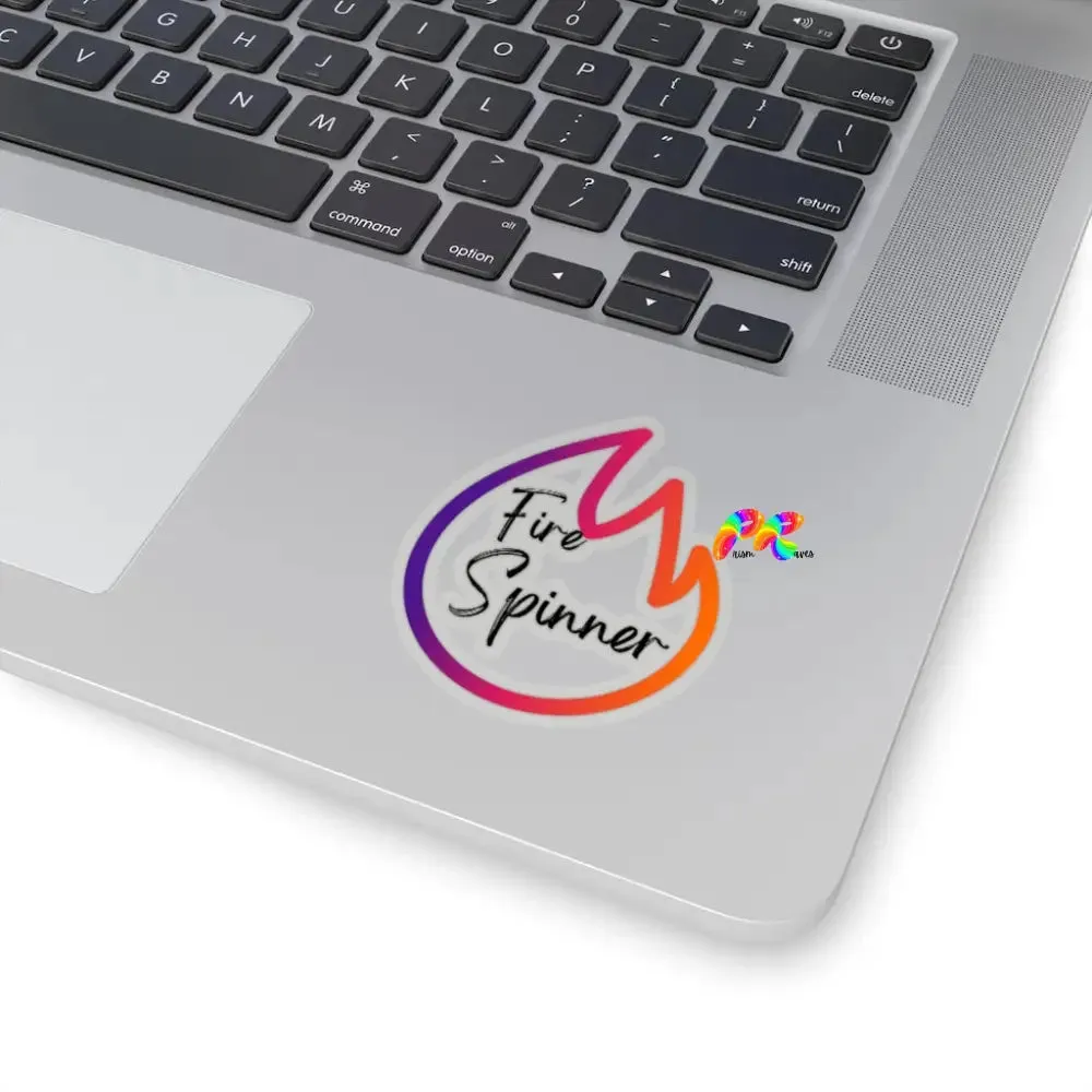 Fire Spinner Kiss-Cut Stickers