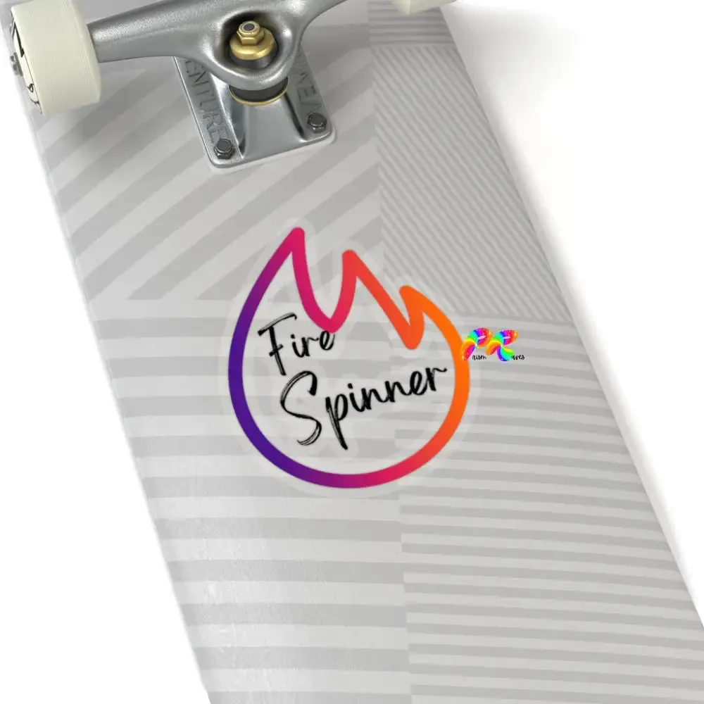 Fire Spinner Kiss-Cut Stickers