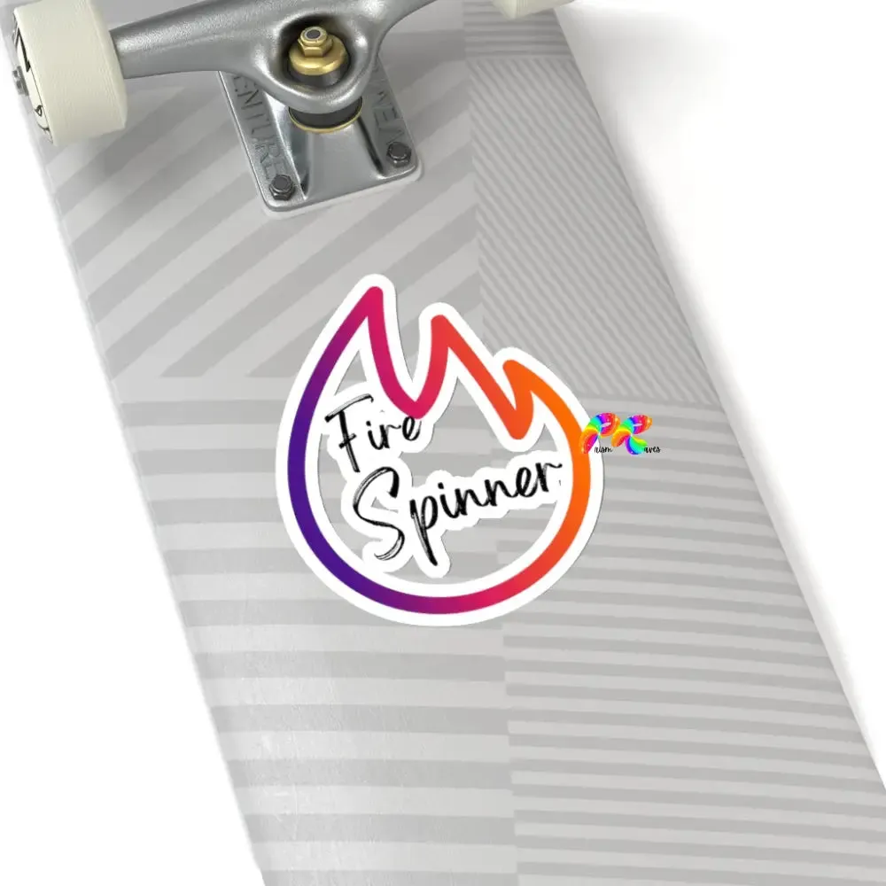 Fire Spinner Kiss-Cut Stickers