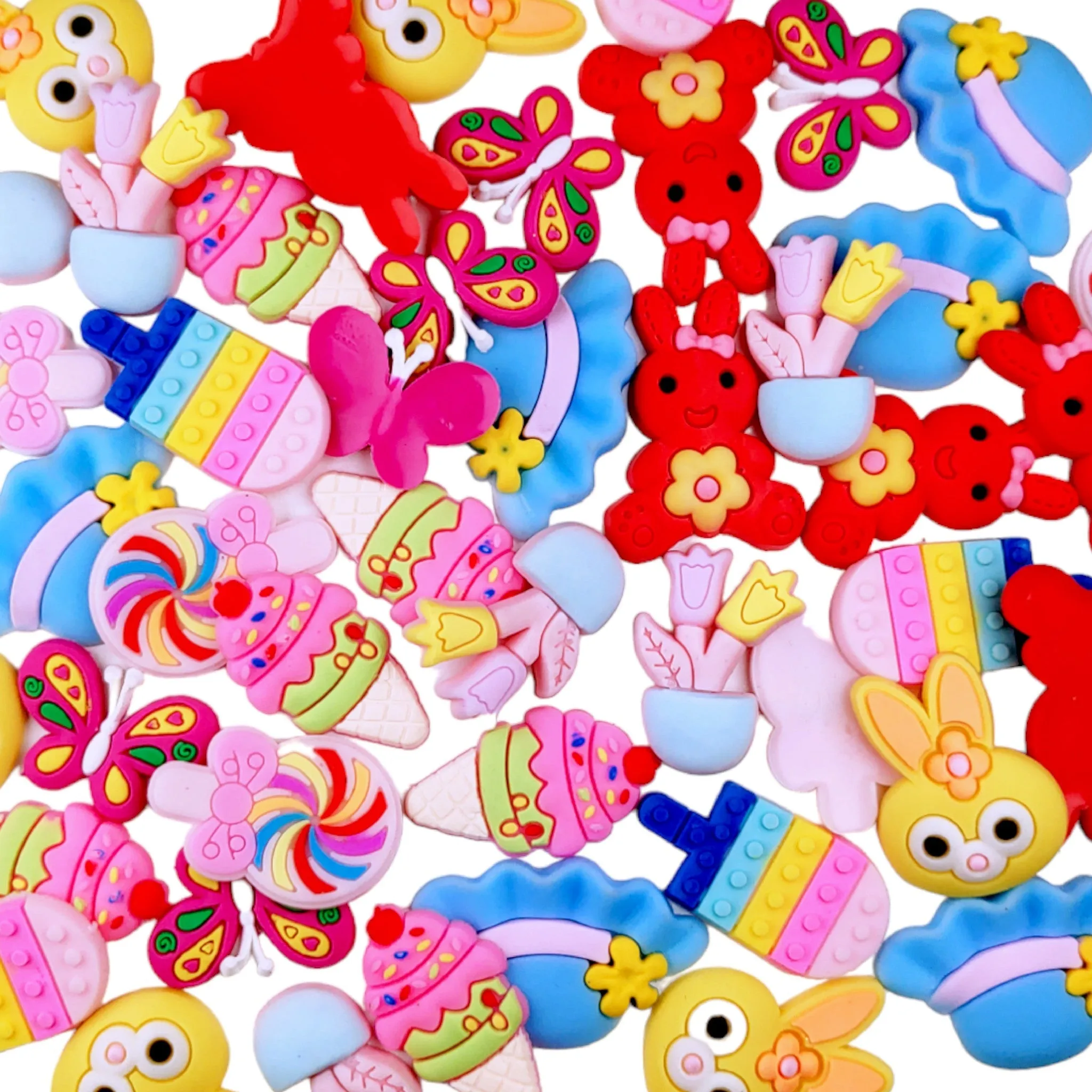 Get Crafty!  48 Pcs Colorful Silicone Resin Shapes for DIY Fun