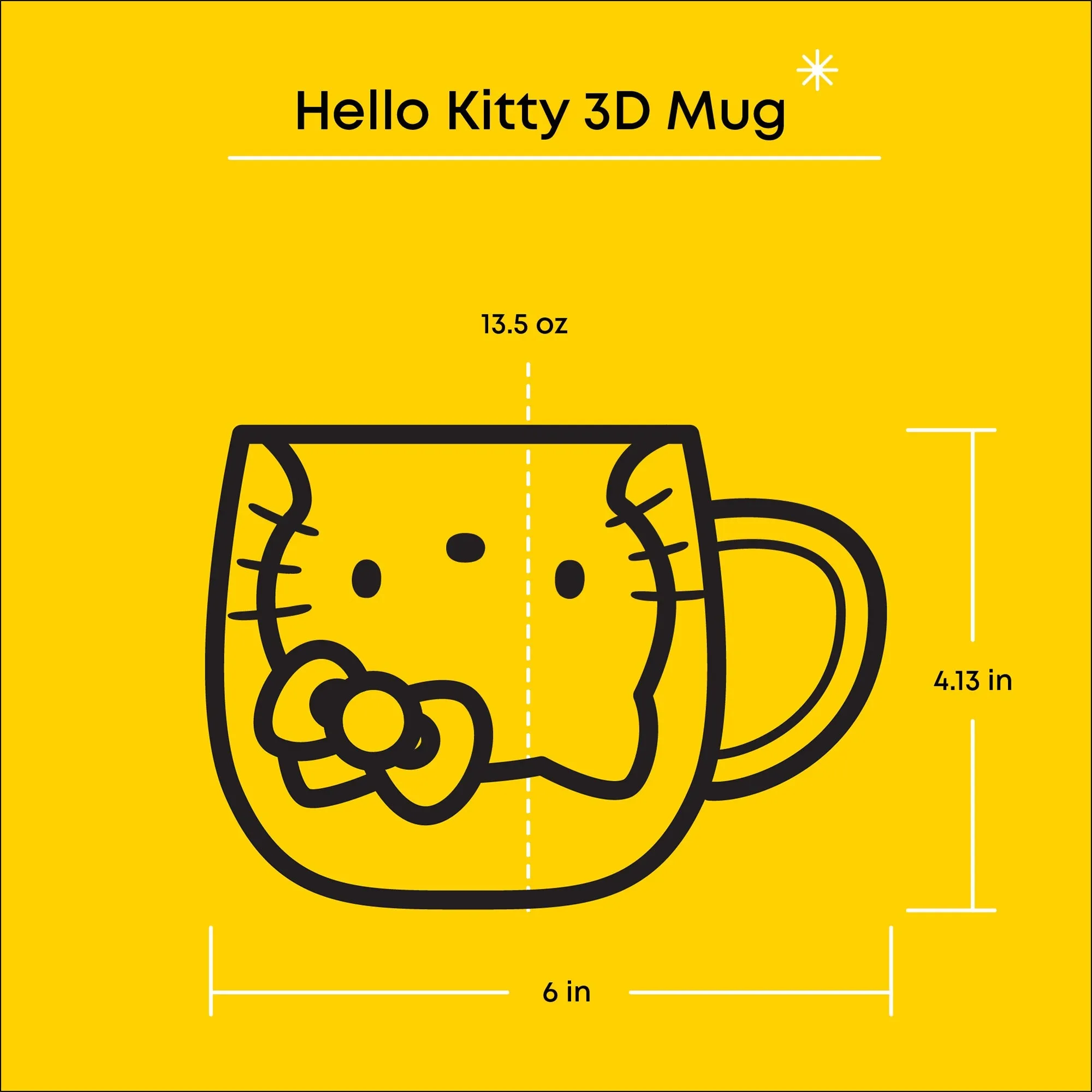 Hello Kitty 50th Anniversary Limited Edition 3D Double Wall Glass Mug