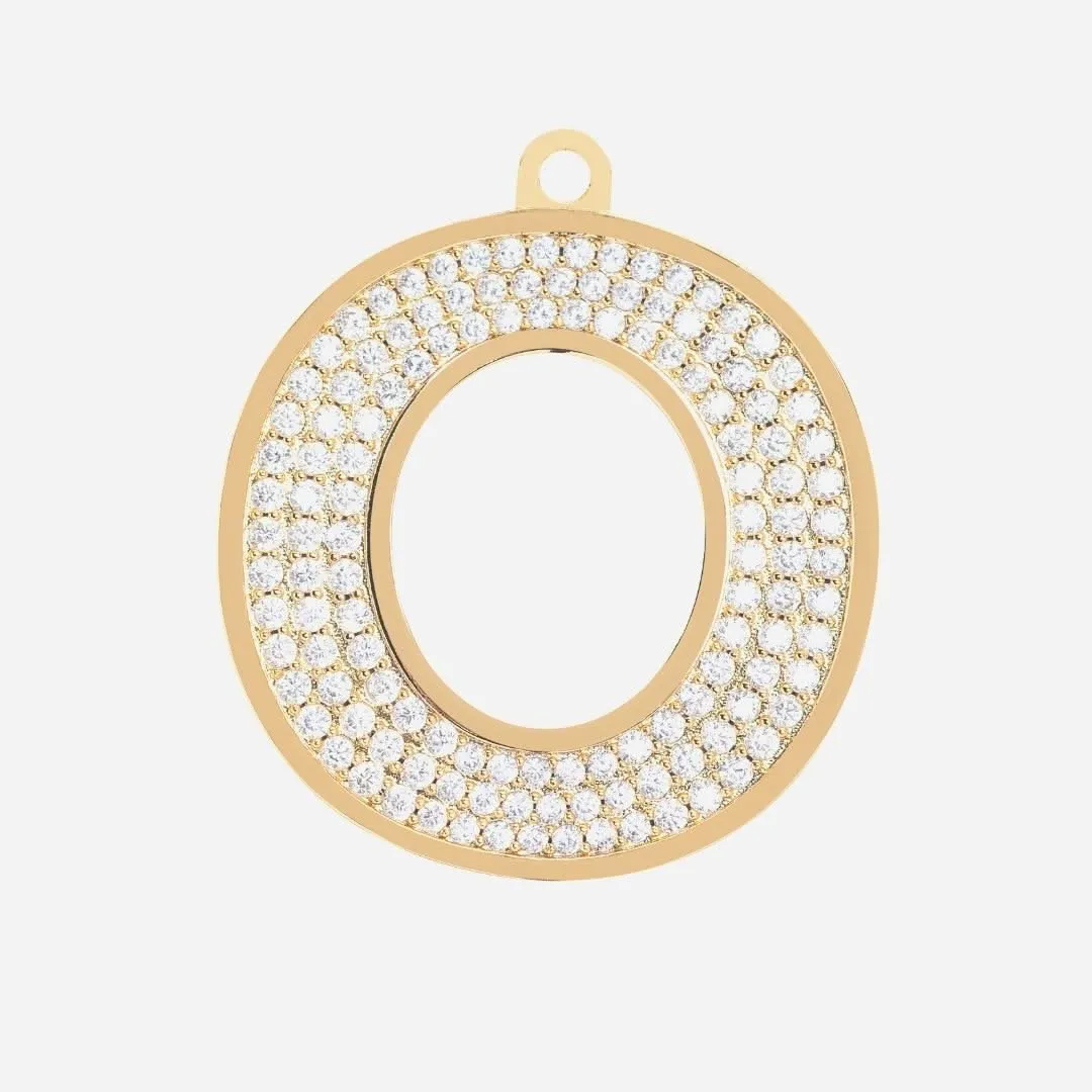Initial Letter Jewelry Tag - O