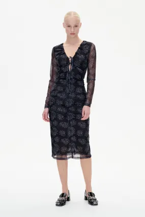 JEZELLE | Black Embroidery Flower