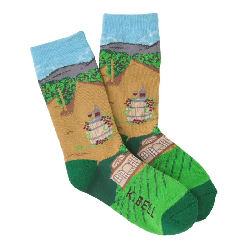 K Bell American Made Womens Winery Sock