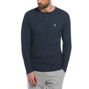 Long Sleeve Waffle Henley