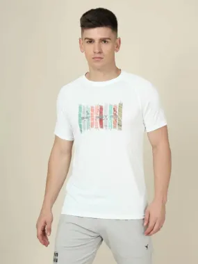 Men Graphic Printed Slim Fit Crew Neck T-shirt with TECHNO COOL 