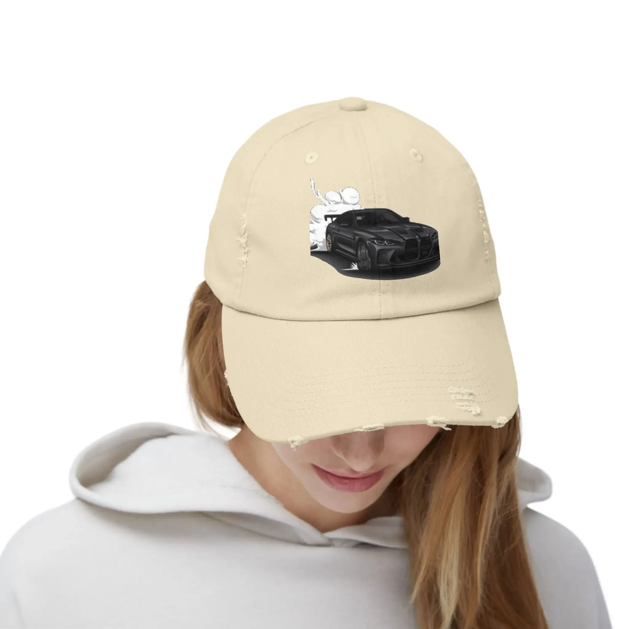 Men's & Women's  Distressed Cap - Cool Racer Design for Car Enthusiasts