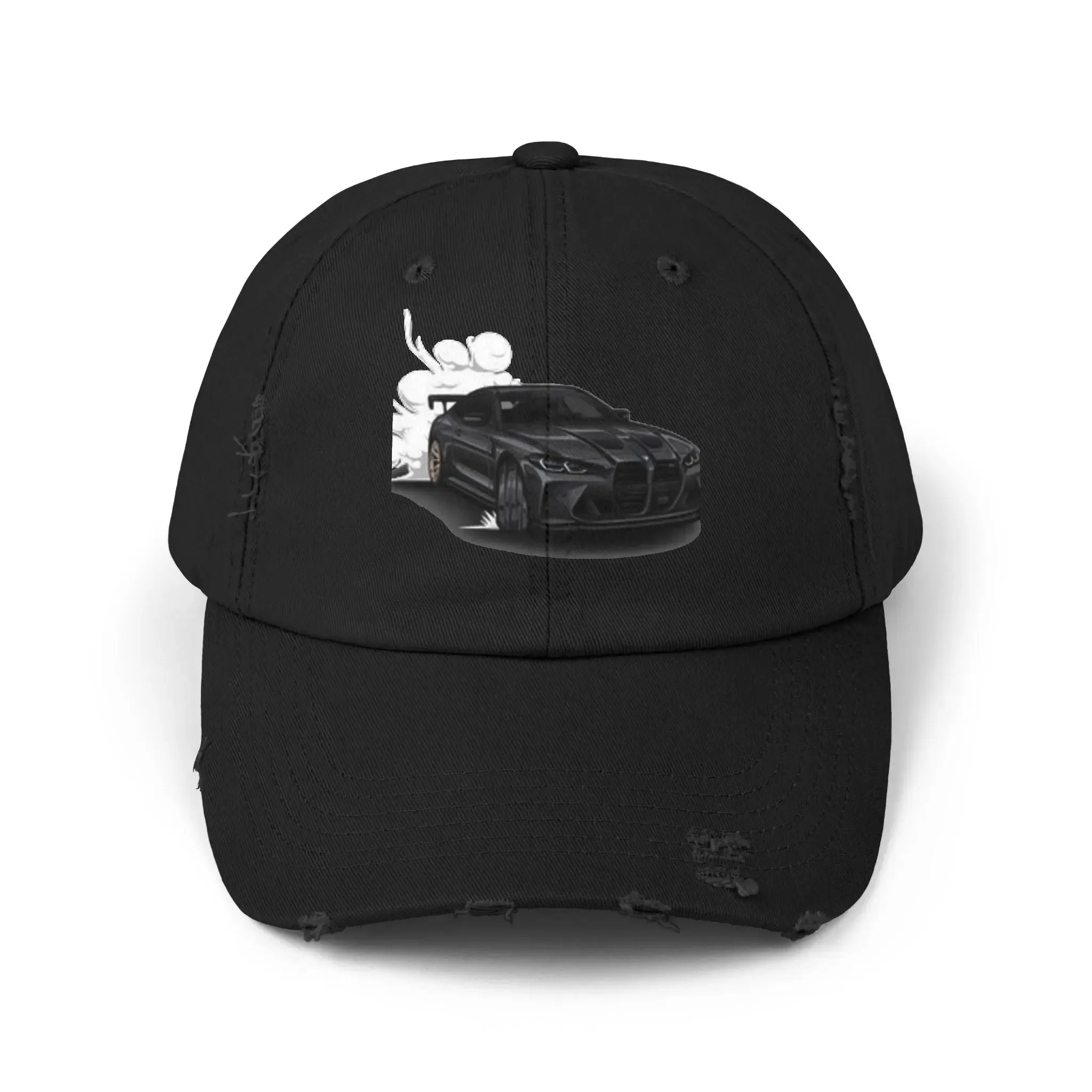 Men's & Women's  Distressed Cap - Cool Racer Design for Car Enthusiasts