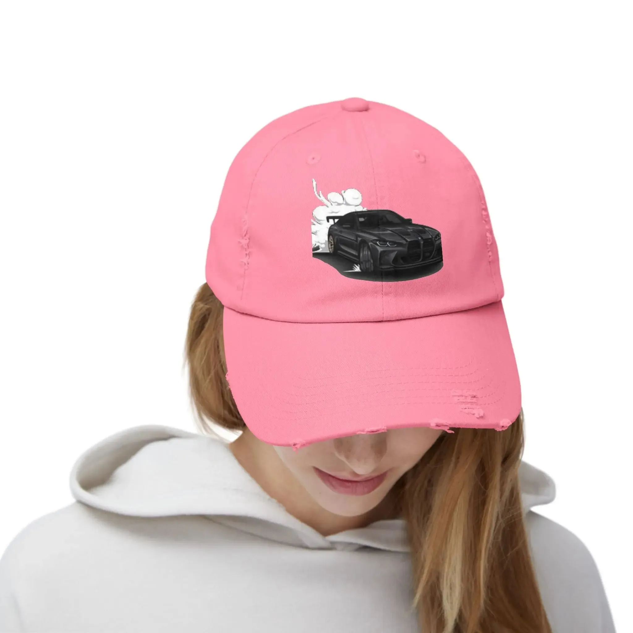 Men's & Women's  Distressed Cap - Cool Racer Design for Car Enthusiasts