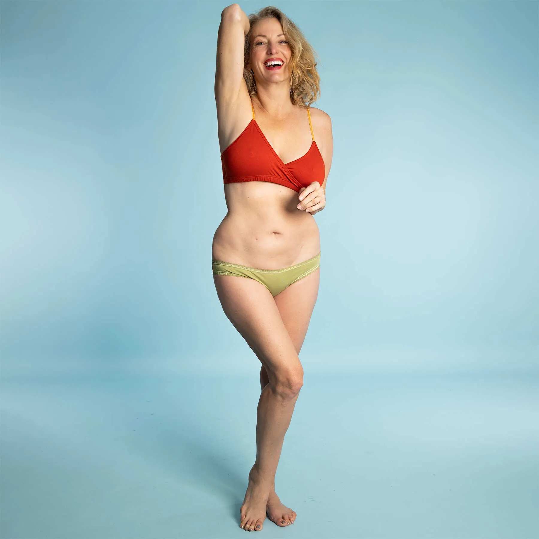 Organic Cotton Crossover Bra Top (Grown & Made in USA) (Discontinued)