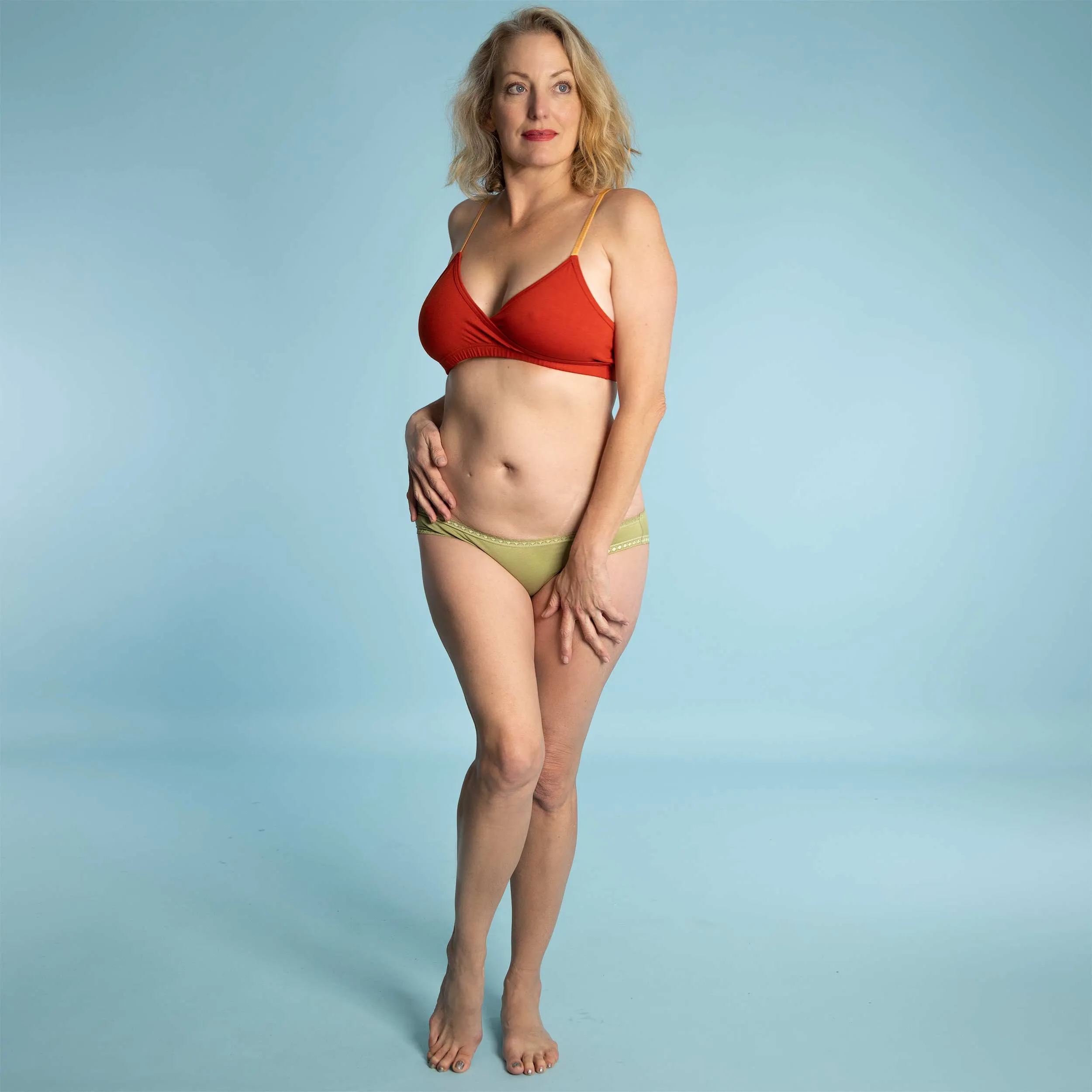 Organic Cotton Crossover Bra Top (Grown & Made in USA) (Discontinued)