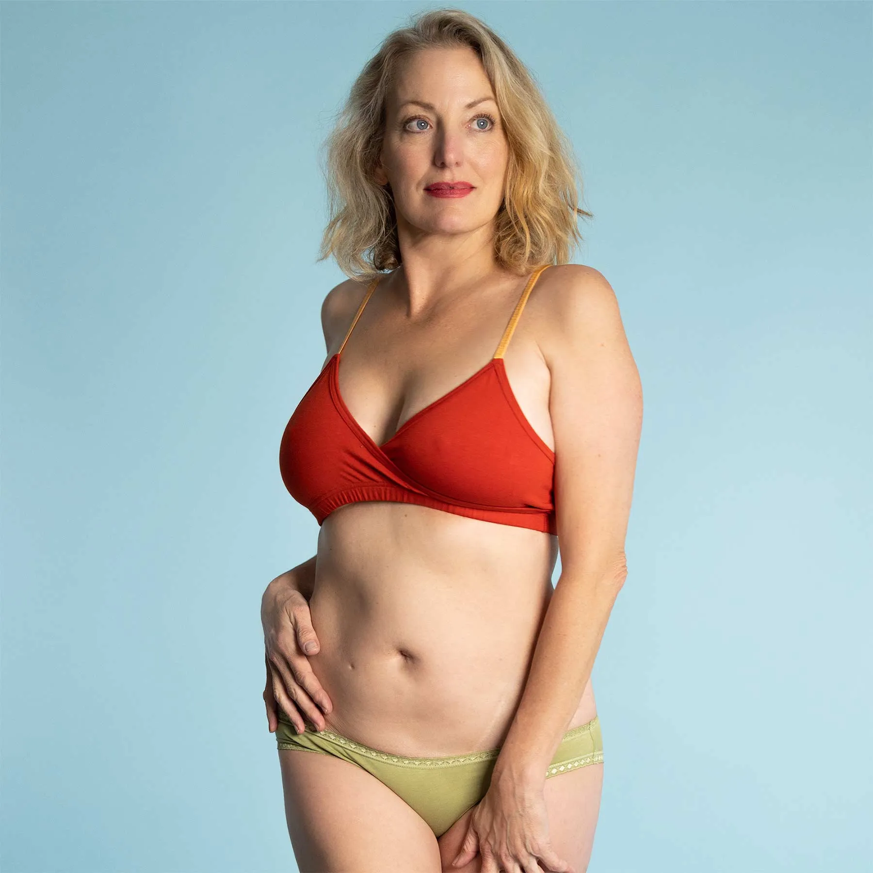 Organic Cotton Crossover Bra Top (Grown & Made in USA) (Discontinued)
