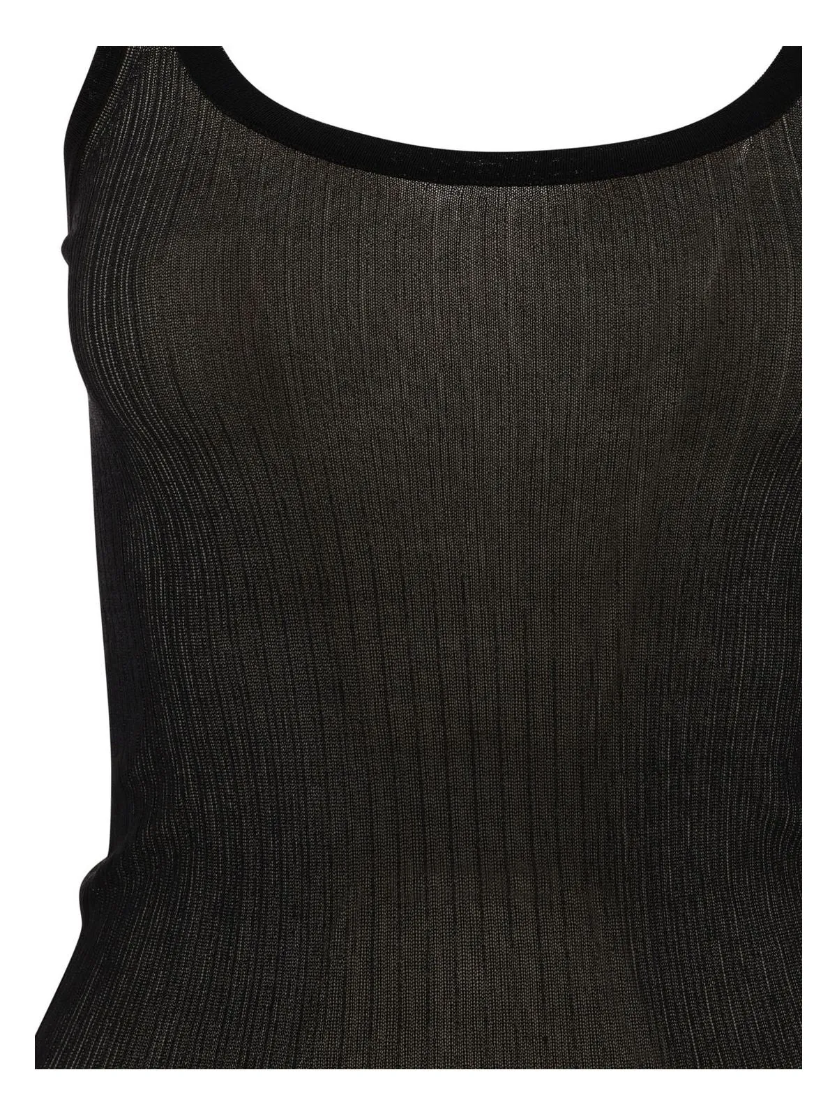 "BASTIA" RIBBED SILK TANK TOP