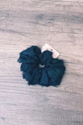 Rainy Frayed Scrunchie
