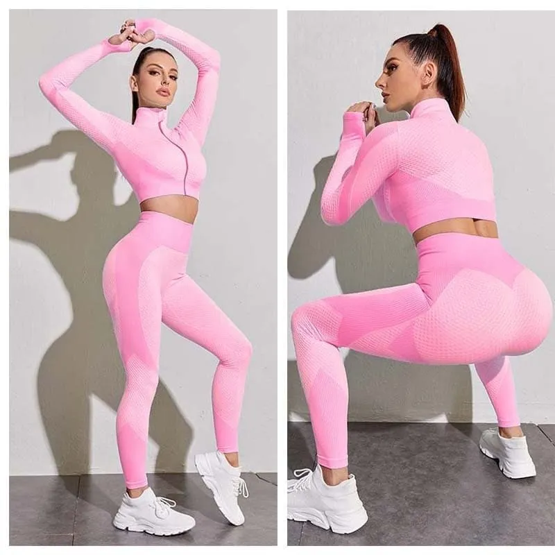Seamless Yoga Set for Women - Breathable, Comfortable, and Stylish