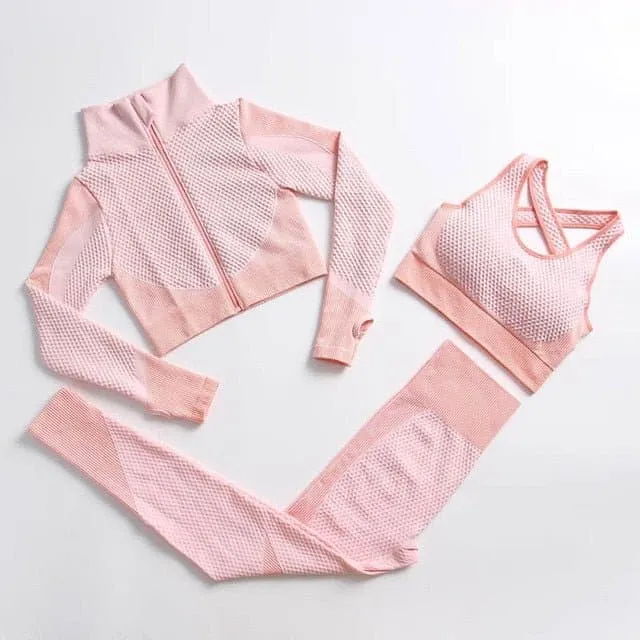 Seamless Yoga Set for Women - Breathable, Comfortable, and Stylish