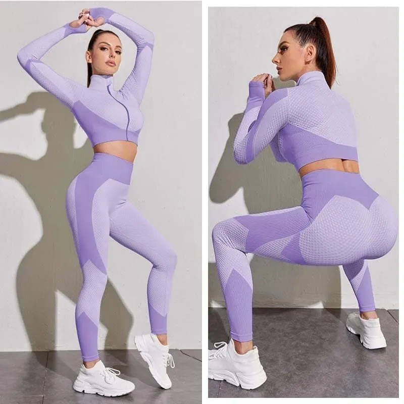 Seamless Yoga Set for Women - Breathable, Comfortable, and Stylish