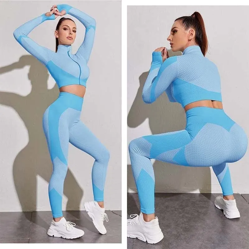 Seamless Yoga Set for Women - Breathable, Comfortable, and Stylish