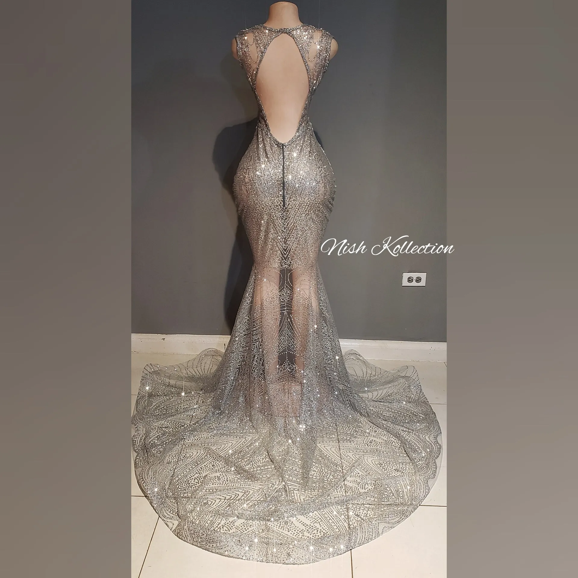 Silver Gigi Amani Glitter Rhinestone Dress
