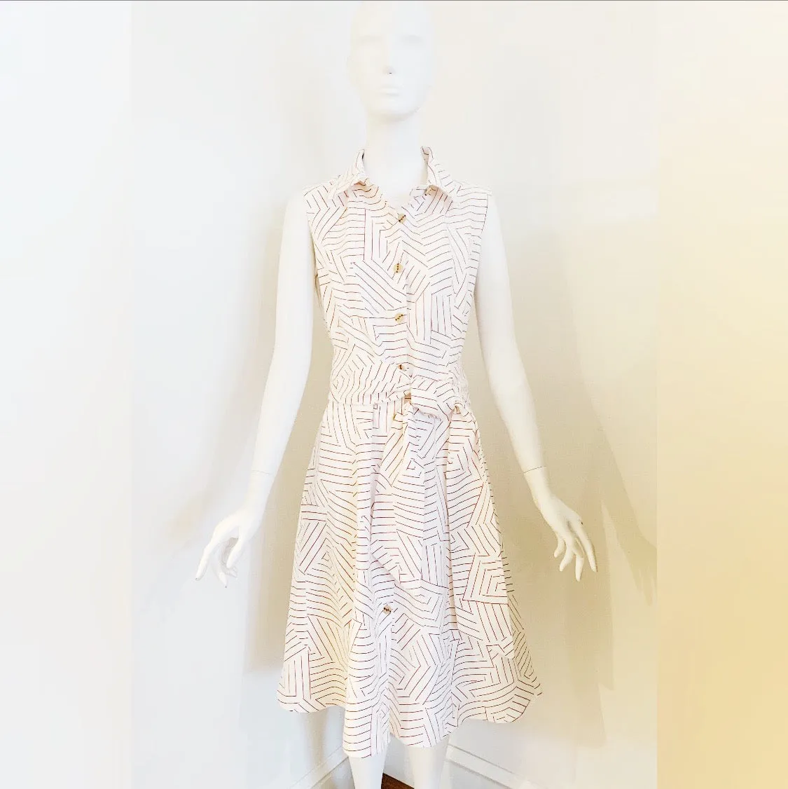 Sleeveless Shirt Dress