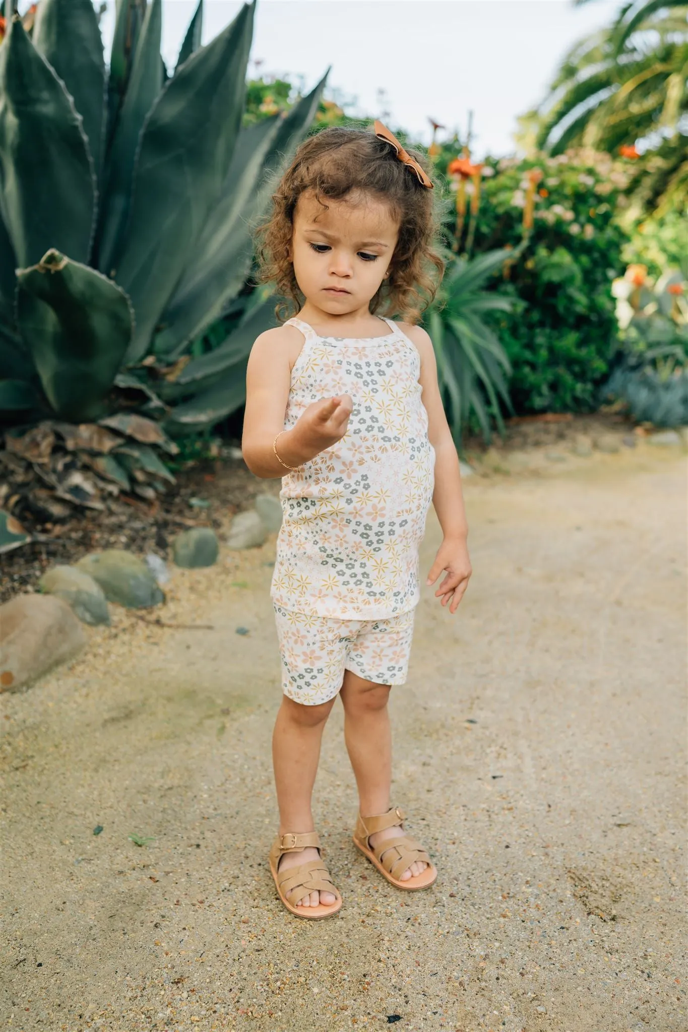 Spring Floral Tank   Biker Short Set
