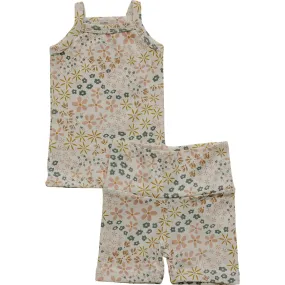 Spring Floral Tank   Biker Short Set